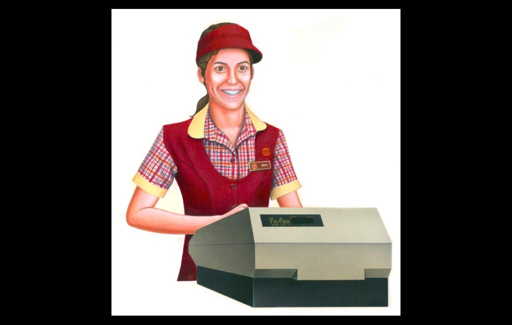Burgerking Cashier illustration